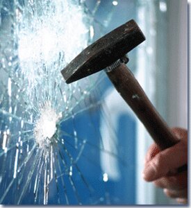 Broken Glass Security Film